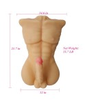 Male Body Torso Love Doll, 3D Realistic Sex Toy Doll with Big Dildo for Women