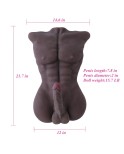 Male Body Torso Love Doll, 3D Realistic Sex Toy Doll with Big Dildo for Women