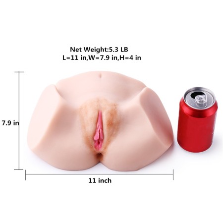 Life Size Virgin Pussy Ass Doll,3D Realistic Male Masturbator Ass Vagina Anal Sex Toys for Male Masturbation(5.3 LB)