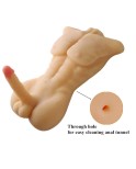 Male Body Torso Love Doll, 3D Realistic Sex Toy Doll with Big Dildo for Women