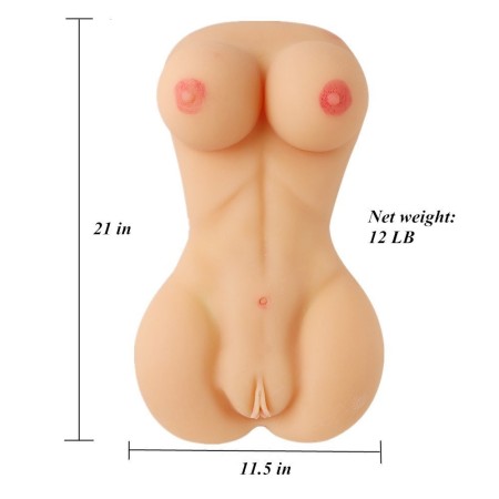 Realistic Full Silicone Sex Doll with Vagina and Big Breast, Love Doll with Anal Masturbator, Male Masturbator for Men 