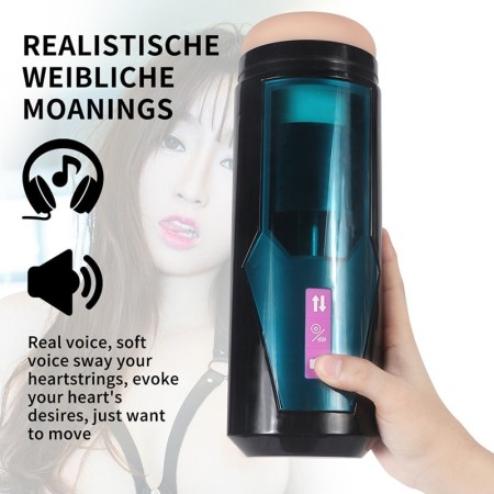 Thrusting Masturbation Cup with 9 Frequency Vibration for Hismith Premium Sex Machine with KlicLok System